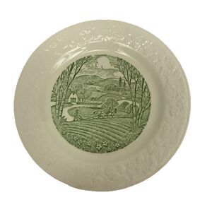 Homer Laughlin Pastoral Pattern Bread Butter/Dessert Plate 6.75" Cream White